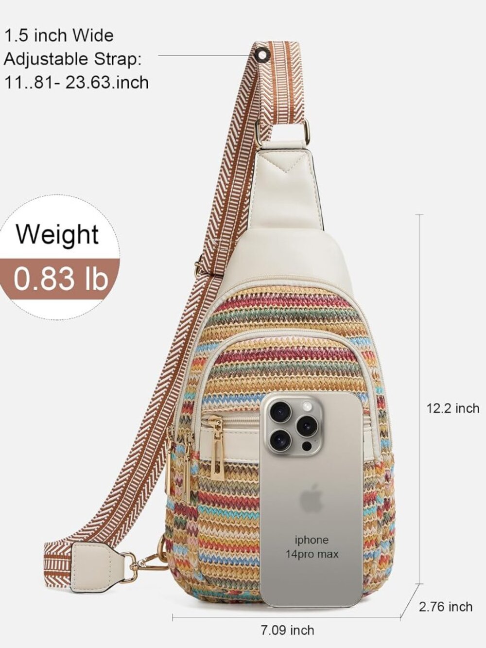 Womens Sling Bag Crossbody Bags for Women Vegan Leather Sling Backpack Daypack F - Picture 4 of 9